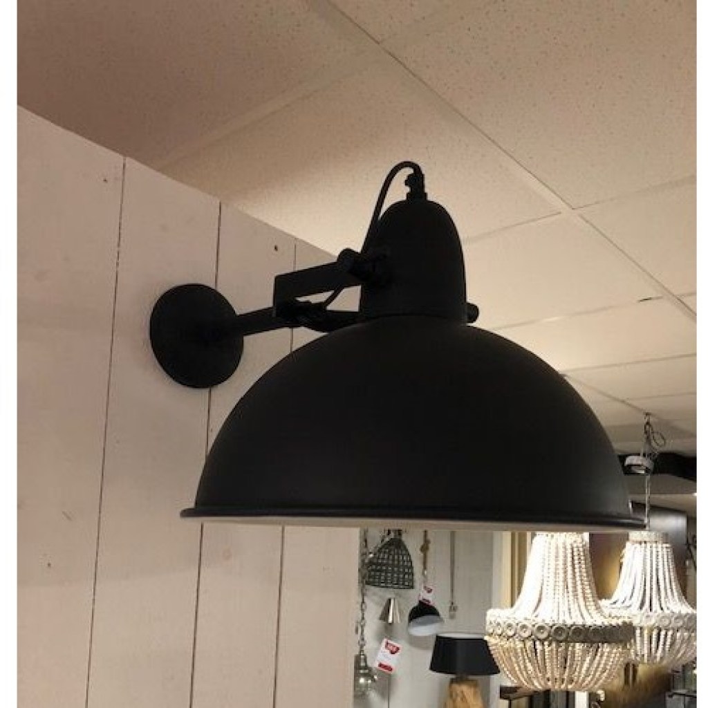 Bij elkaar passen winkelwagen Christchurch Sale: Zwarte Industriële wand/hang lamp